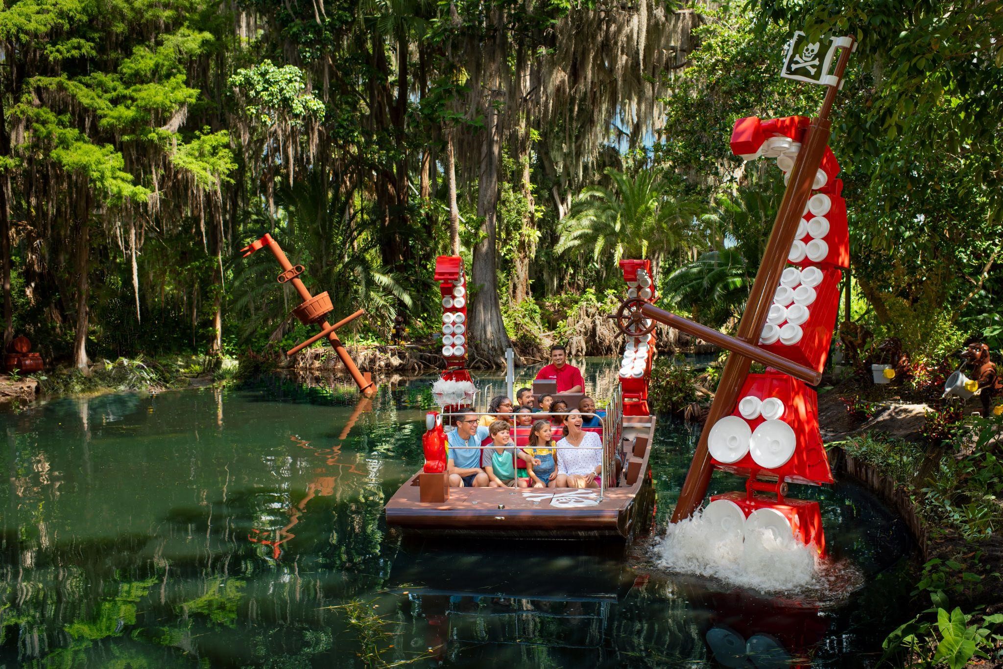 people in a boat on the Pirate River Quest