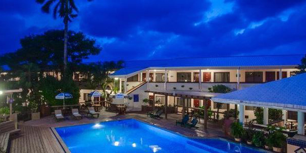Best Western Belize Biltmore Plaza pool at night