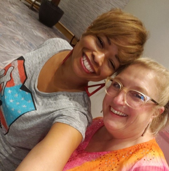 Selfie of Beth with travel agents