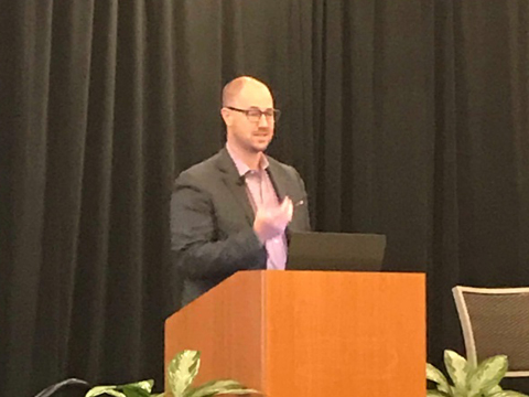 Luke Gibson presenting